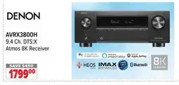 2001 Audio Video AVRX3800H DENON 9.4 Ch. DTS:X Atmos 8K Receiver offer