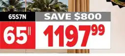 2001 Audio Video Hisense 65 S7N offer