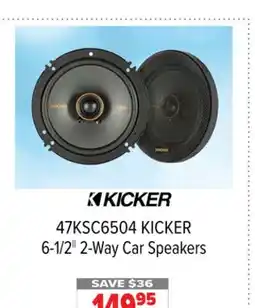 2001 Audio Video 47KSC6504 KICKER 6-1/2 2-Way Car Speakers offer