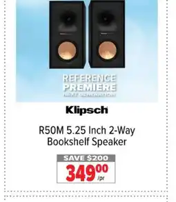 2001 Audio Video KLIPSCH R50M 5.25 Inch 2-Way Bookshelf Speaker offer