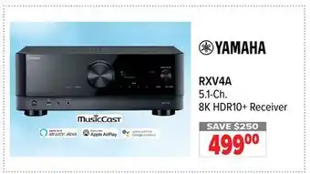 2001 Audio Video RXV4A 5.1-Ch. 8K HDR10+ Receiver offer