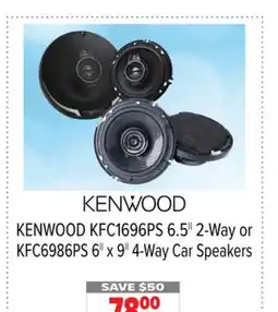 2001 Audio Video KENWOOD KFC1696PS 6.5 2-Way or KFC6986PS 6 x 9 4-Way Car Speakers offer
