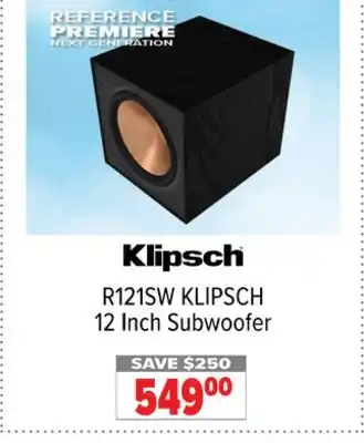 2001 Audio Video R121SW KLIPSCH 12 Inch Subwoofer offer