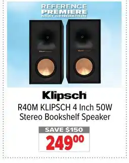 2001 Audio Video R40M KLIPSCH 4 Inch 50W Stereo Bookshelf Speaker offer