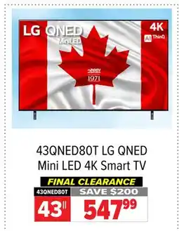 2001 Audio Video 43QNED80T LG QNED Mini LED 4K Smart TV offer