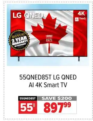 2001 Audio Video 55QNED85T LG QNED AI 4K Smart TV offer