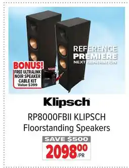 2001 Audio Video RP8000FBII KLIPSCH Floorstanding Speakers offer
