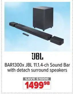 2001 Audio Video BAR1300x JBL 11.1.4-ch Sound Bar with detach surround speakers offer