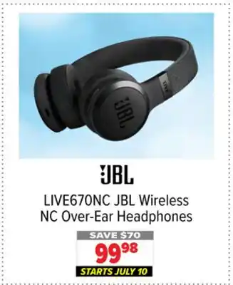 2001 Audio Video LIVE670NC JBL Wireless NC Over-Ear Headphones offer