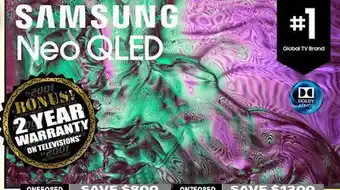 2001 Audio Video SAMSUNG 55 Neo QLED TV offer