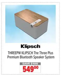 2001 Audio Video THREEPW KLIPSCH The Three Plus Premium Bluetooth Speaker System offer