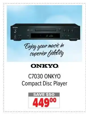 2001 Audio Video C7030 ONKYO Compact Disc Player offer