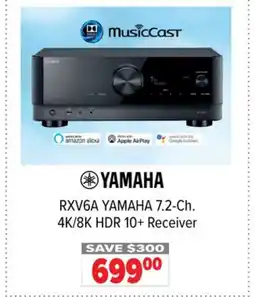 2001 Audio Video RXV6A YAMAHA 7.2-Ch. 4K/8K HDR 10+ Receiver offer