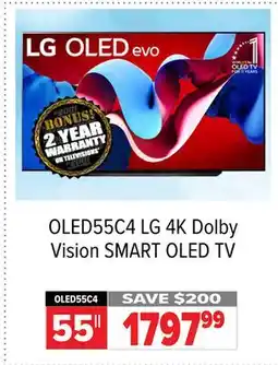 2001 Audio Video OLED55C4 LG 4K Dolby Vision SMART OLED TV offer
