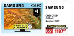 2001 Audio Video QN65Q80D QLED 4K Quantum HDR+ offer