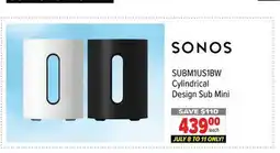 2001 Audio Video SUBM1US1BW Cylindrical Design Sub Mini offer