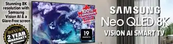 2001 Audio Video SAMSUNG 65 Neo QLED 8K VISION AI SMART TV offer
