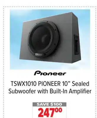 2001 Audio Video TSWX1010 PIONEER 10 Sealed Subwoofer with Built-In Amplifier offer