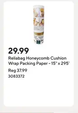 Staples Reliabag Honeycomb Cushion Wrap Packing Paper - 15 x 295' offer