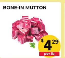 Food World Supermarket BONE-IN MUTTON offer