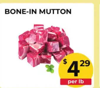 Food World Supermarket BONE-IN MUTTON offer