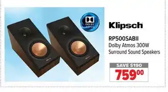 2001 Audio Video RP500SABII Dolby Atmos 300W Surround Sound Speakers offer