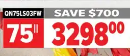 2001 Audio Video QN75LS03FW SAMSUNG 75 Neo QLED 4K TV offer