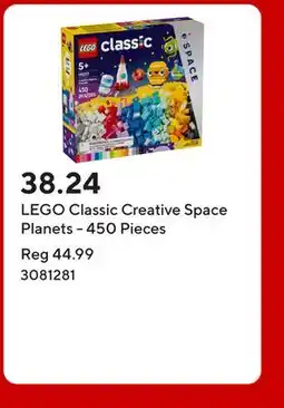 Staples LEGO Classic Creative Space Planets - 450 Pieces offer