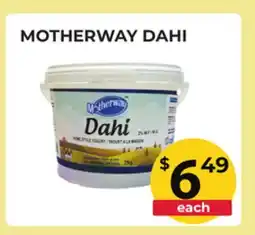 Food World Supermarket MOTHERWAY DAHI offer