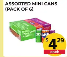 Food World Supermarket ASSORTED MINI CANS offer