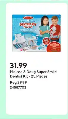 Staples Melissa & Doug Super Smile Dentist Kit - 25 Pieces offer
