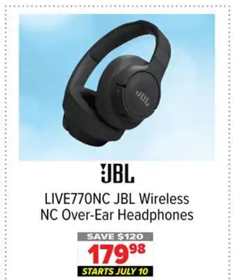 2001 Audio Video LIVE770NC JBL Wireless NC Over-Ear Headphones offer