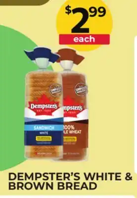 Food World Supermarket DEMPSTER'S WHITE & BROWN BREAD offer