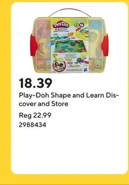 Staples Play-Doh Shape and Learn Discover and Store offer