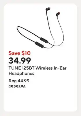 Staples TUNE 125BT Wireless In-Ear Headphones offer