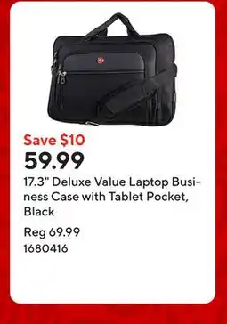 Staples 17.3 Deluxe Value Laptop Business Case with Tablet Pocket, Black offer
