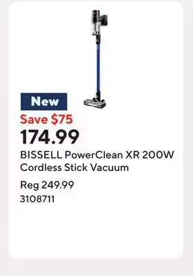 Staples BISSELL PowerClean XR 200W Cordless Stick Vacuum offer