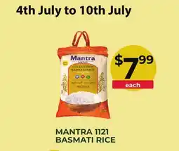 Food World Supermarket MANTRA 1121 BASMATI RICE offer
