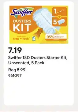 Staples Swiffer 180 Dusters Starter Kit, Unscented, 5 Pack offer