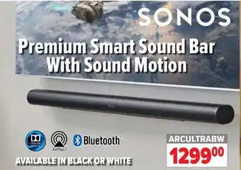 2001 Audio Video SONOS Premium Smart Sound Bar With Sound Motion offer