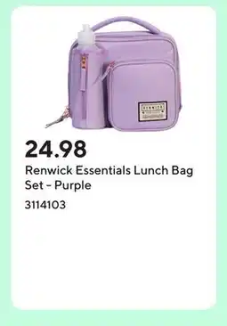 Staples Renwick Essentials Lunch Bag Set - Purple offer