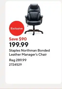 Staples Staples Northman Bonded Leather Manager's Chair offer