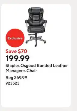 Staples Staples Osgood Bonded Leather Managers Chair offer