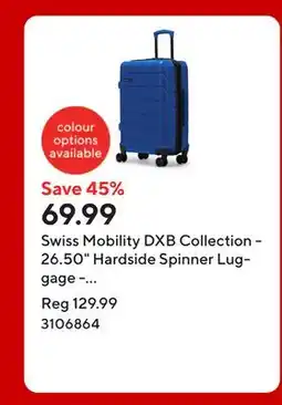 Staples Swiss Mobility DXB Collection - 26.50 Hardside Spinner Luggage - Cobalt offer