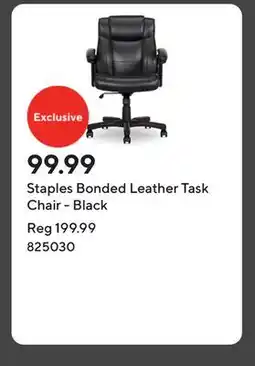 Staples Staples Bonded Leather Task Chair - Black offer