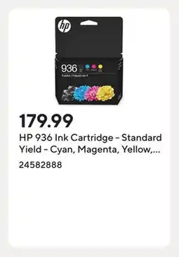 Staples HP 936 Ink Cartridge - Standard Yield - Cyan, Magenta, Yellow, Black - 4 Pack offer
