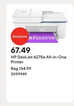 Staples HP DeskJet 4275e All-in-One Printer offer