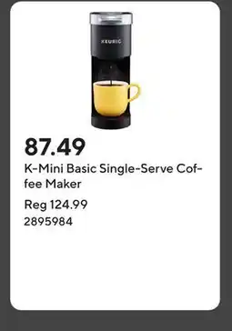 Staples K-Mini Basic Single-Serve Coffee Maker offer