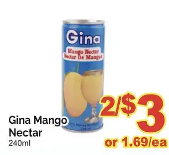 T&T Supermarket GINA MANGO NECTAR, 240ml offer