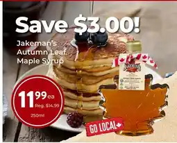 Marche Leo's Jakeman's Autumn Leaf Maple Syrup offer